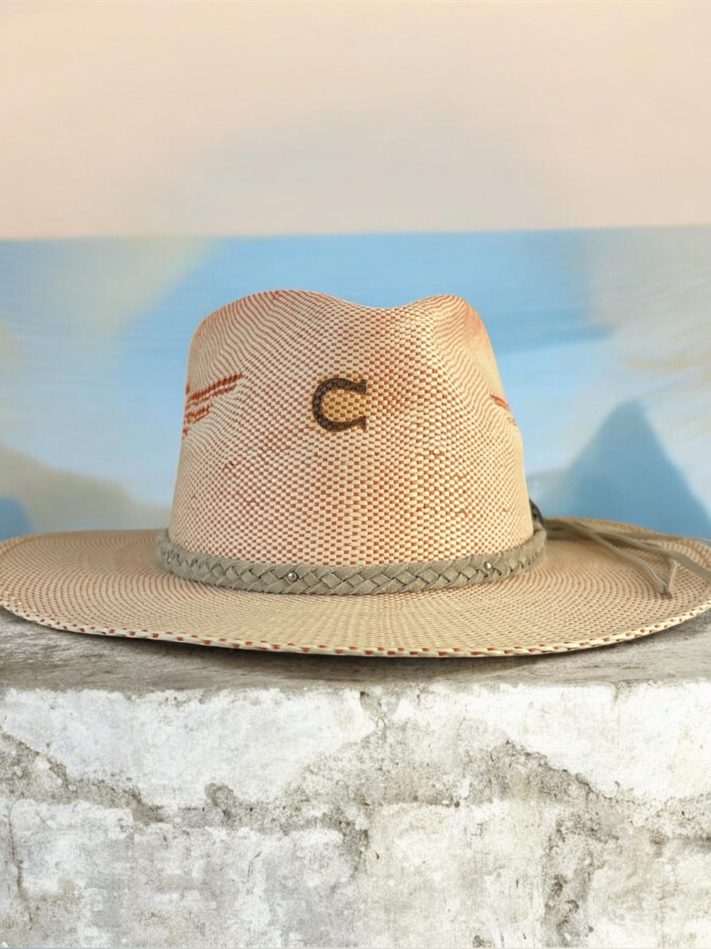 Charlie 1 horse Beige Straw Fedora Hat - unisex Grooming Accessory